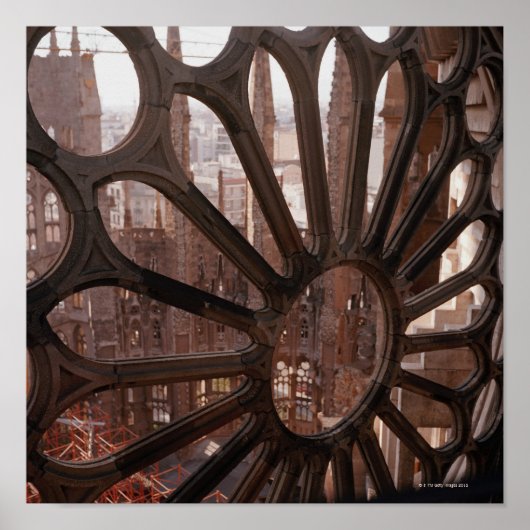 詳細・オブ・ラ・サグラダ・ファミリア,バルセロナ,スペイン ポスター (正面)