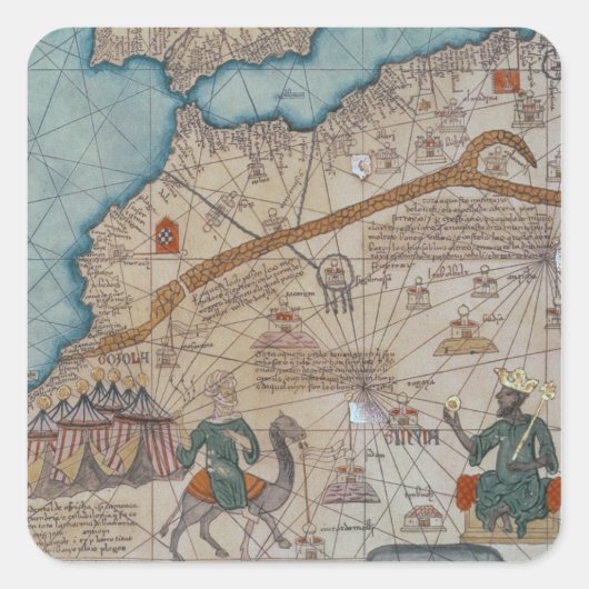 詳細：カタロニア・アトラス， 1375 スクエアシール (正面)