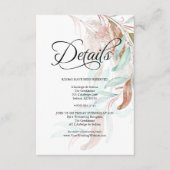 詳細 | コーラルアクアティール（緑がかった色）カスケーディングリーフ エンクロージャーカード (正面)