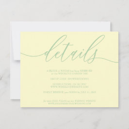 詳細 シグネチャー シンプル ピスタチオ&クリーム 出欠カード