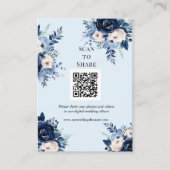 詳細/スキャンして共有の花(青結婚) エンクロージャーカード (正面)