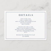 詳細 | ダスティネイビーブルー結婚ズ詳細カード エンクロージャーカード (正面)