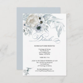 詳細 | パステル ダスティーブルーの花 招待状