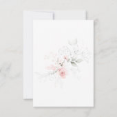 詳細 | ピンクの水彩ローズのブッシュ 招待状 (裏面)