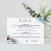 詳細、ブルー、ブルゴーニュ、パープルフローラ エンクロージャーカード (スタンド正面)