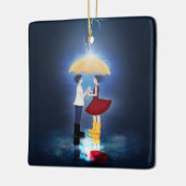 詳細「愛らしい」カップルの共有傘 セラミックオーナメント (左)