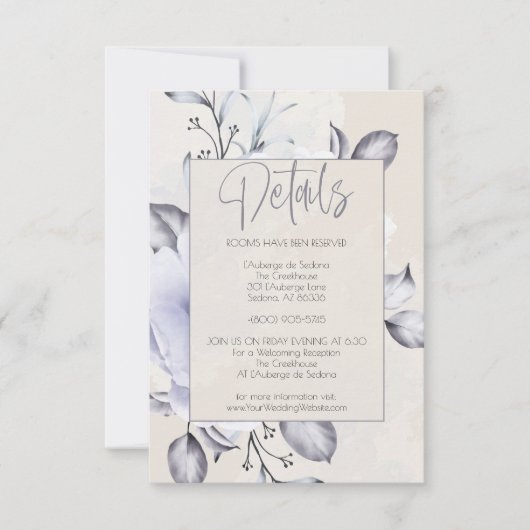 詳細-素朴薄紫とアラバスターピーニーフローラ 招待状 (正面)