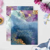 詳細、紫、ティール（緑がかった色）、青フルウォーター色 エンクロージャーカード