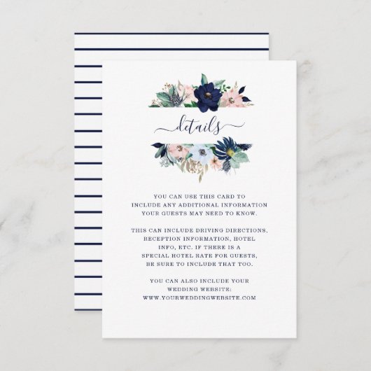 詳細|花航海のとストライプ エンクロージャーカード (正面/裏面)