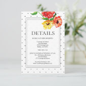 詳細 | 赤と黄色の花束 招待状 (スタンド正面)