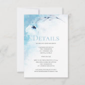 詳細 |青淡い色の水色アネモン 招待状 (正面)