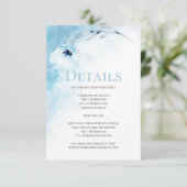 詳細 |青淡い色の水色アネモン 招待状 (スタンド正面)