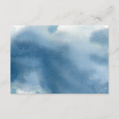 詳細、青、バーガンディー、紫の花 エンクロージャーカード (裏面)