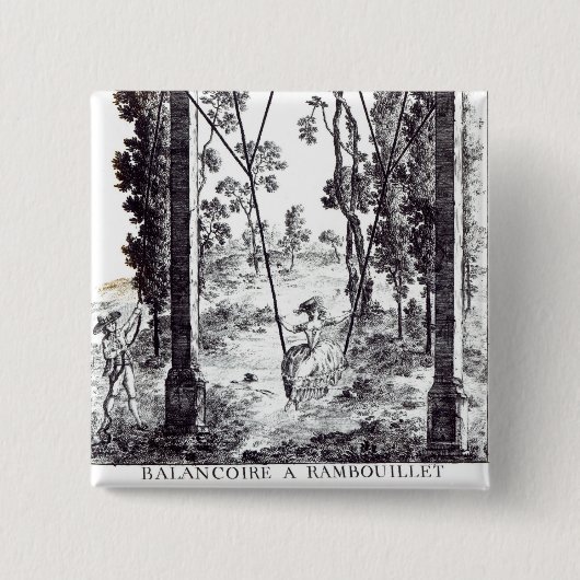 「詳細desからのランブイエの庭の振動、 缶バッジ (正面)