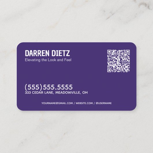 詳細QRの自動詳細 名刺 (裏面)