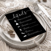 詳細QRコード白黒のタイムラ結婚イン エンクロージャーカード