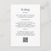 詳細QRコード白黒結婚のエンクロージャカード エンクロージャーカード (正面)