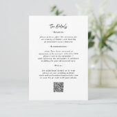 詳細QRコード白黒結婚のエンクロージャカード エンクロージャーカード (スタンド正面)