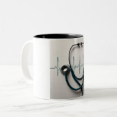 詳聞：このマグカップにはハートビートがある ツートーンマグカップ (正面左)