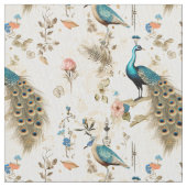 誇らしげにお洒落：クジャク ファブリック (クローズアップ)