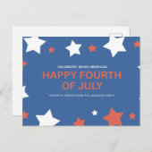誇らしげにアメリカ人、喜んで無料7月4日 シーズンポストカード (正面/裏面)