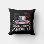 誇らしげにアメリカ – 愛国的なビーチサンハット クッション (正面)