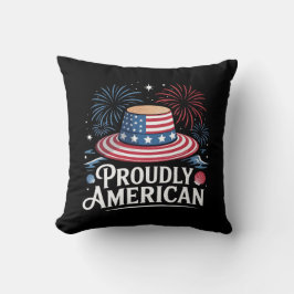 誇らしげにアメリカ – 愛国的なビーチサンハット クッション