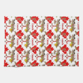 誇らしげにカナダのビーバー キッチンタオル (横)