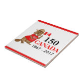 誇らしげにカナダビーバー150周年 タイル (側面)