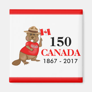 誇らしげにカナダビーバー150周年 マグネット