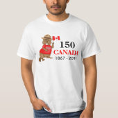 誇らしげにカナダビーバー150周年 Tシャツ (正面)