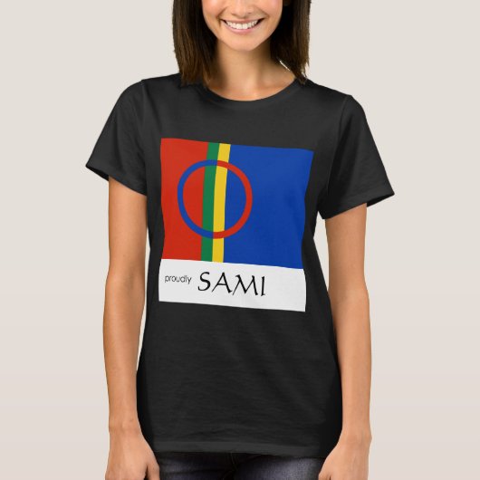 誇らしげにサーミの女性の暗闇 Tシャツ (正面)