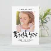 誇らしげにブラシで卒業お礼 招待状 (スタンド正面)