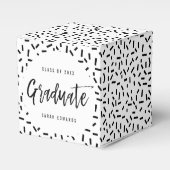 誇らしげにブラシ仕上げ卒業パーティーのお願いボックス フェイバーボックス (正面サイド)