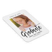 誇らしげにブラシ仕上げ卒業発表マグネット マグネット (右側)