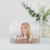 誇らしげにブラシ付き卒業ありがとうポストカード ポストカード (スタンド正面)