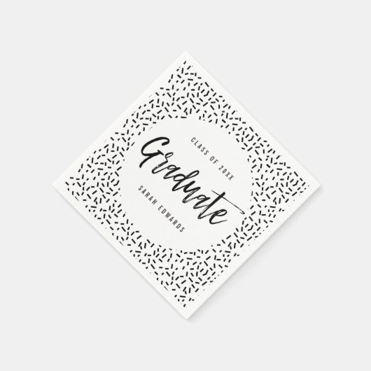 誇らしげにブラシ付き卒業パーティナプキンス スタンダードカクテルナプキン (角)