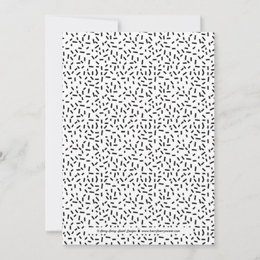 誇らしげにブラッシングされた卒業写真発表 案内状 (裏面)