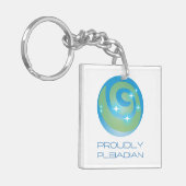 誇らしげにプレアイアンターコイズスターシードキーチェーン キーホルダー (正面左)