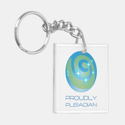 誇らしげにプレアイアンターコイズスターシードキーチェーン キーホルダー (正面左)