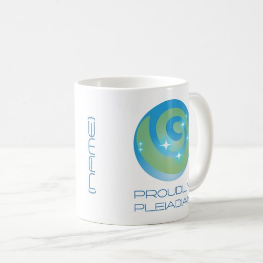 誇らしげにプレアディアンマグ | カスタムスターシード飲み物用品 コーヒーマグカップ (正面右)
