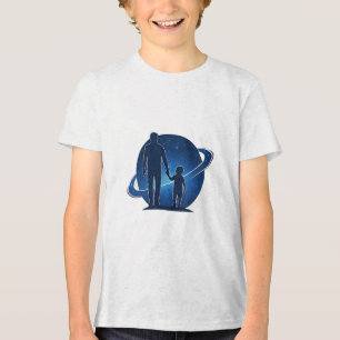 誇らしげに私とデイディ トライブレンドTシャツ