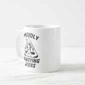 誇らしげに迷惑なスキーヤー コーヒーマグカップ (正面左)