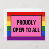誇らしげにLGBTの顧客レインボープライド ポストカード (正面/裏面)