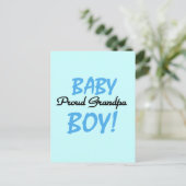 誇りあるおじいちゃん 赤ちゃん男の子 Tシャツとギフト ポストカード (スタンド正面)