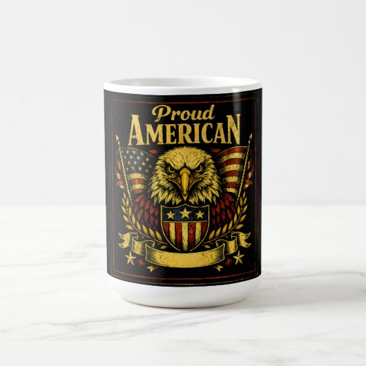 誇りあるアメリカ人 - 後悔しない愛国者の誇り コーヒーマグカップ (中央)