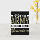 誇りあるアーカンソー州軍国家警備隊の祖母、軍人家族 カード (黄色い花)