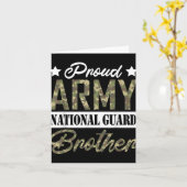 誇りあるア軍ナショナル・ガード兄弟軍人家族 カード (黄色い花)