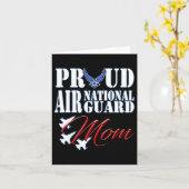 誇りあるエア・ナショナル・ガード・ママ Tシャツ 空軍ママ カード (黄色い花)
