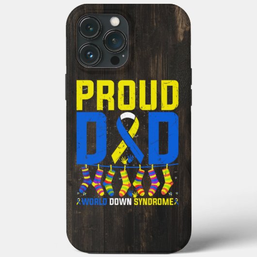 誇りあるパパ 世界ダウン症デー リボン Case-Mate iPhoneケース (裏面)